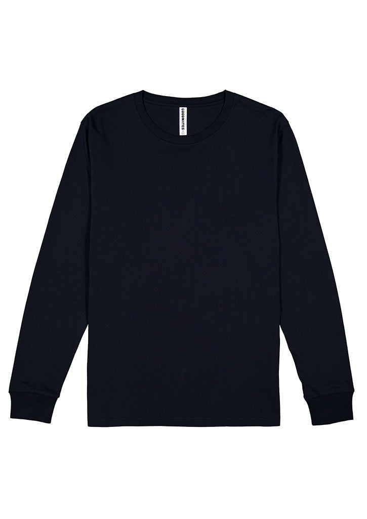 Mens Basis Long Sleeve Tee - Navy