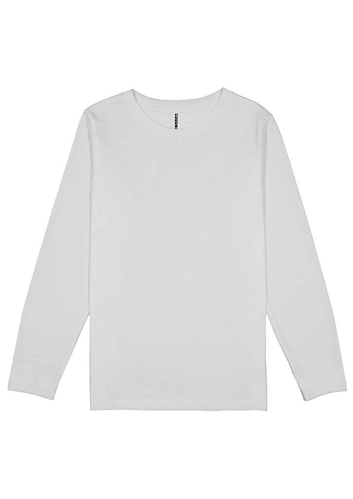 Kids Basis Long Sleeve Tee - White