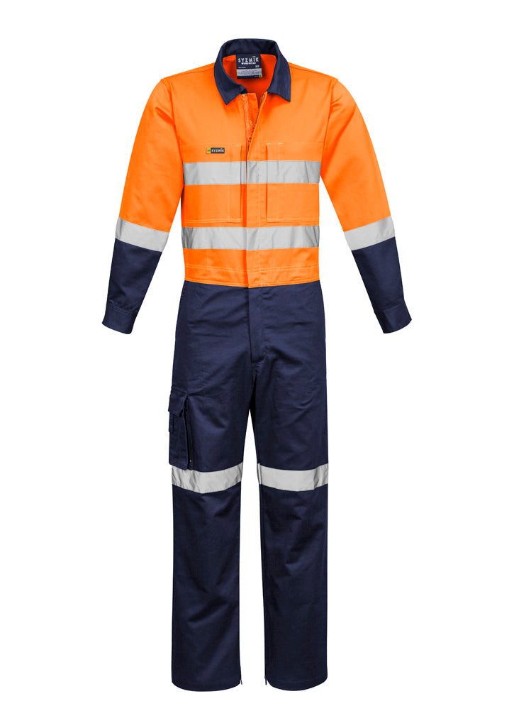 Mens Rugged Cooling Taped Overall - Orange/Navy