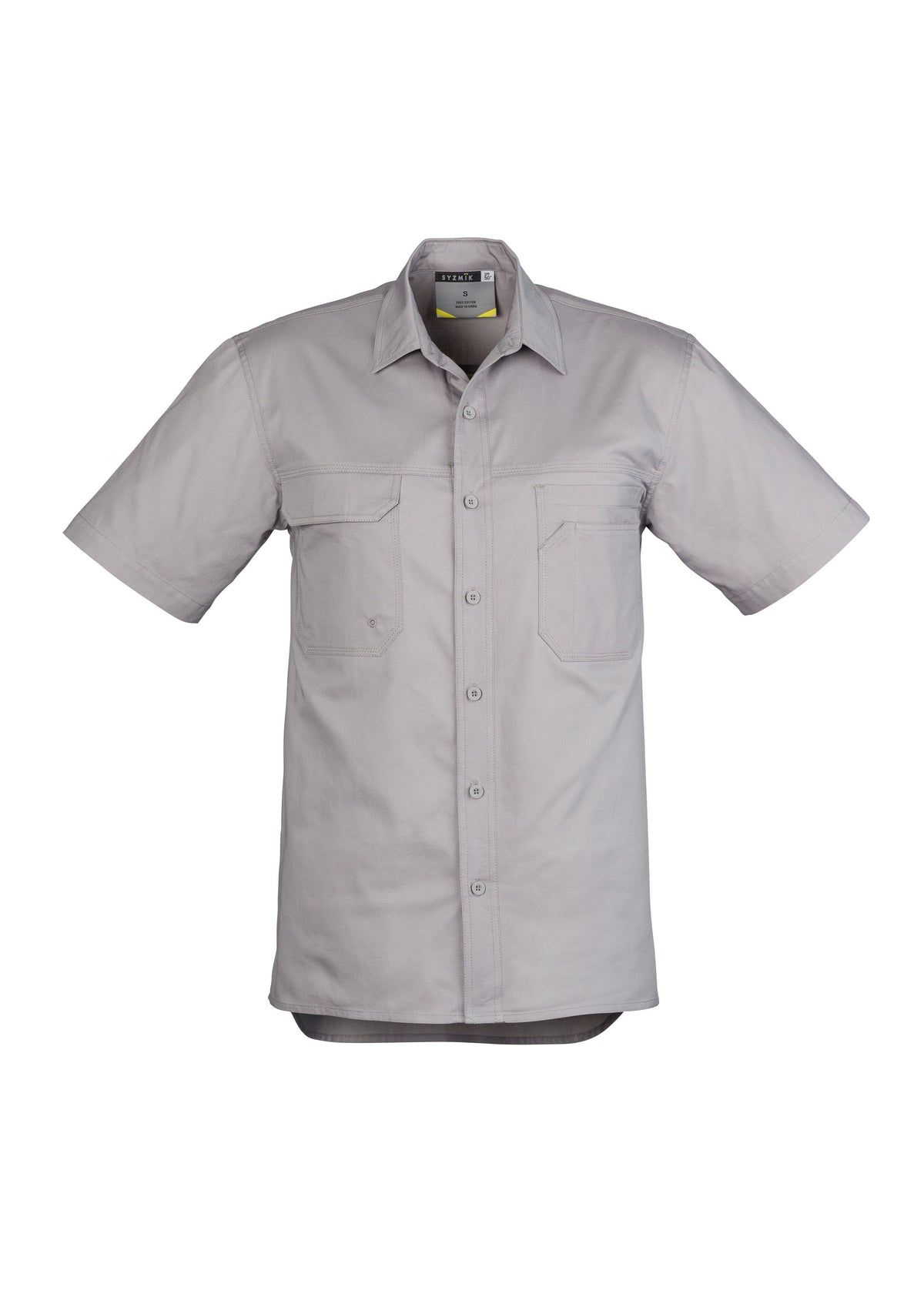 Mens Lightweight Tradie Short Sleeve Shirt - Grey