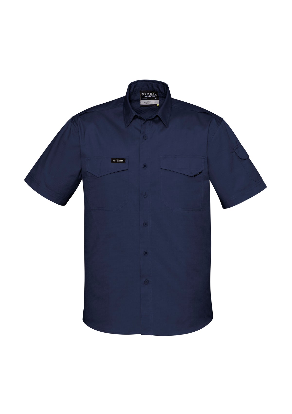 Mens Rugged Cooling Short Sleeve Shirt - Navy