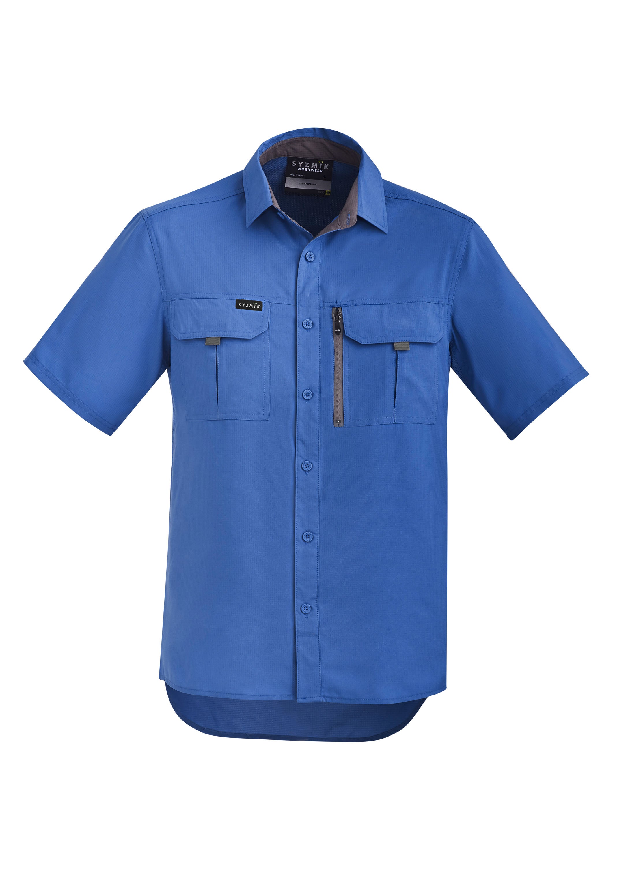 Mens Outdoor Short Sleeve Shirt - Blue