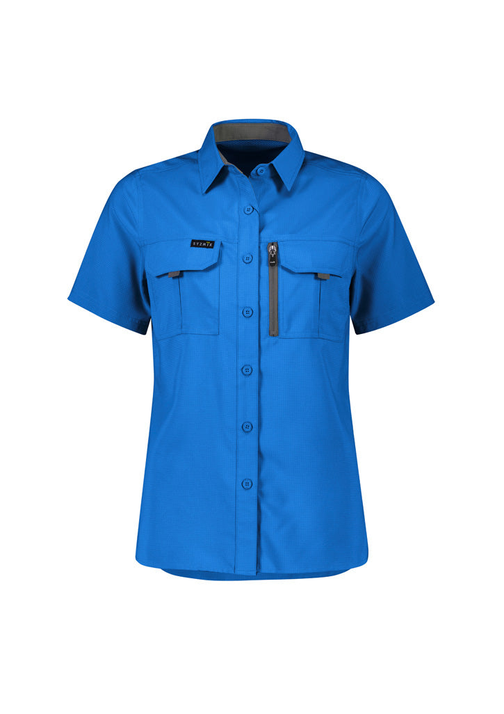 Womens Outdoor Short Sleeve Shirt - Cobalt